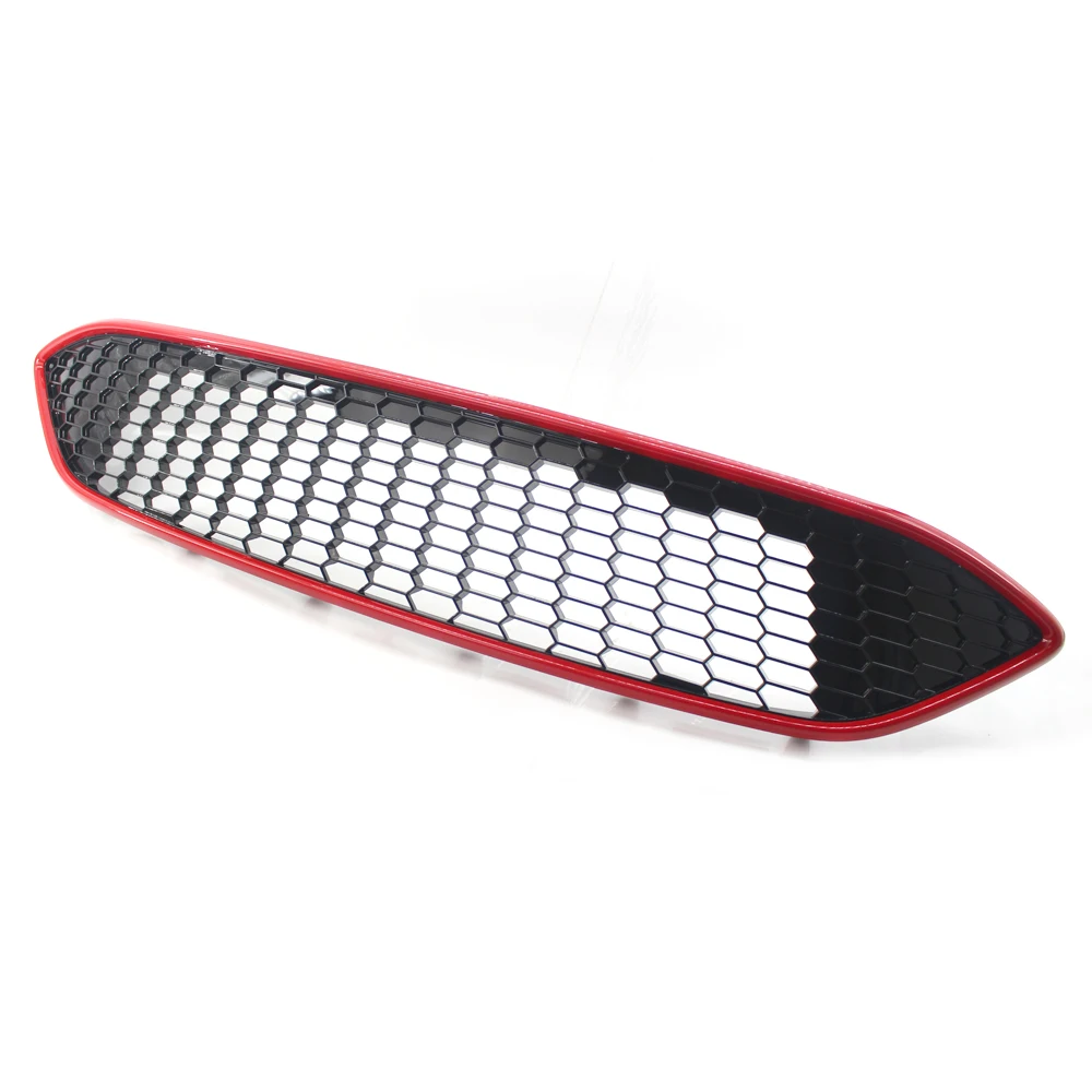 Car Front Bumper Center Grille Racing Grills Honeycomb Mesh Panel Grill For Ford Focus MK3 ST LINE 2015 2016 2017 Red Black