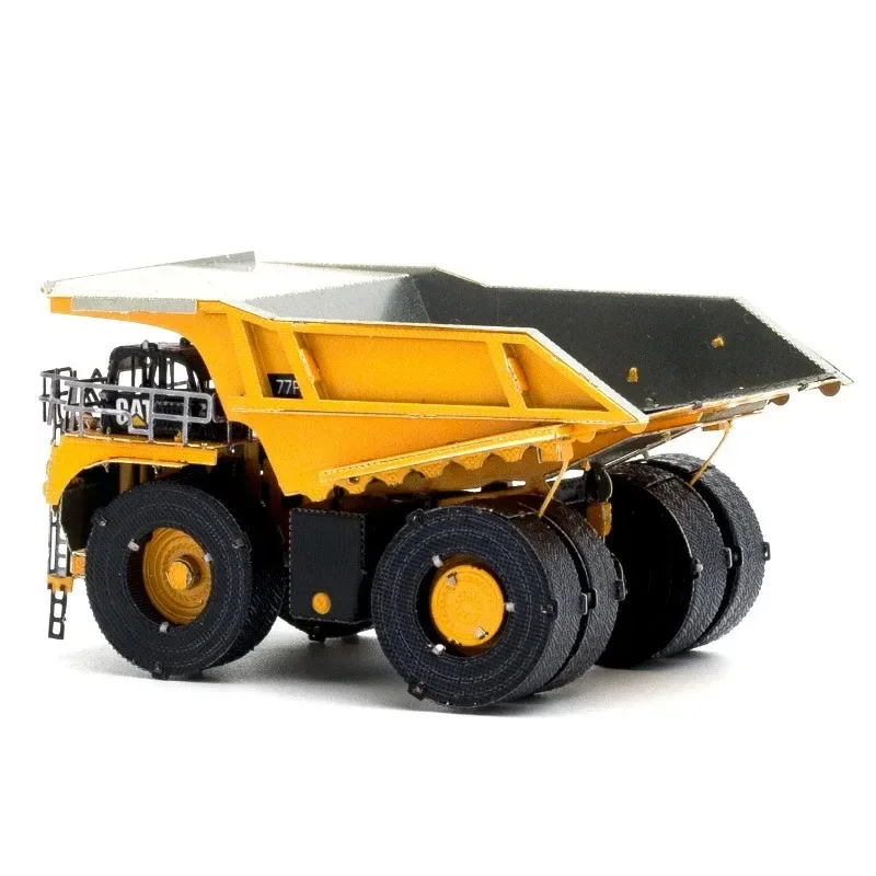 3D Metal Puzzle Colorful Mechanical Engineering Vehicle Mining Truck DIY Handmade Assembly Model Building Blocks Toys For Kids