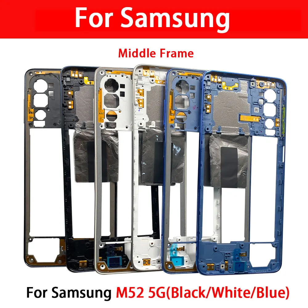 NEW Tested For Samsung M23 M52 M53 5G M236B M536 M51 M62 F62 Middle Frame Holder Housing Replacement Repair Parts