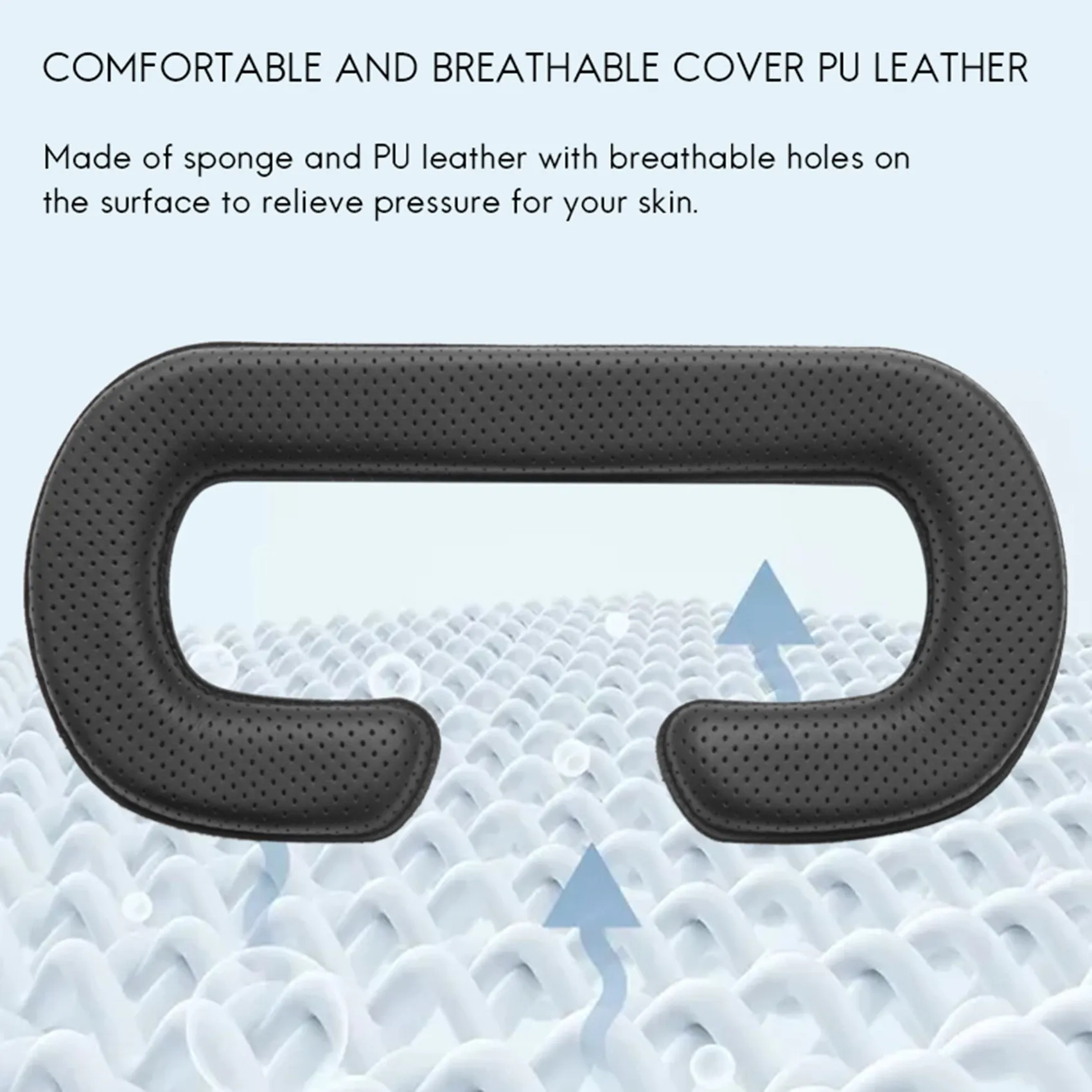 สําหรับ HTC Vive ฝาครอบหนัง Pu,โฟมสําหรับชุดหูฟัง HTC Vive VR Face Cushion Cover Bundle, easy-To-Clean Face โฟมสําหรับ HTC