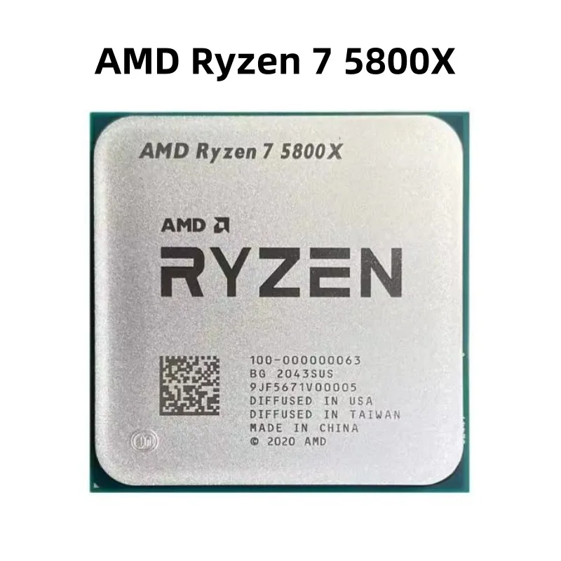 AMD R7 5800X AM4 Upgrade Replacement CPU 8‑Core 16‑Thread 3.8‑4.7GHz 32MB L3 7nm DDR4 3200MT/s Without Cooler