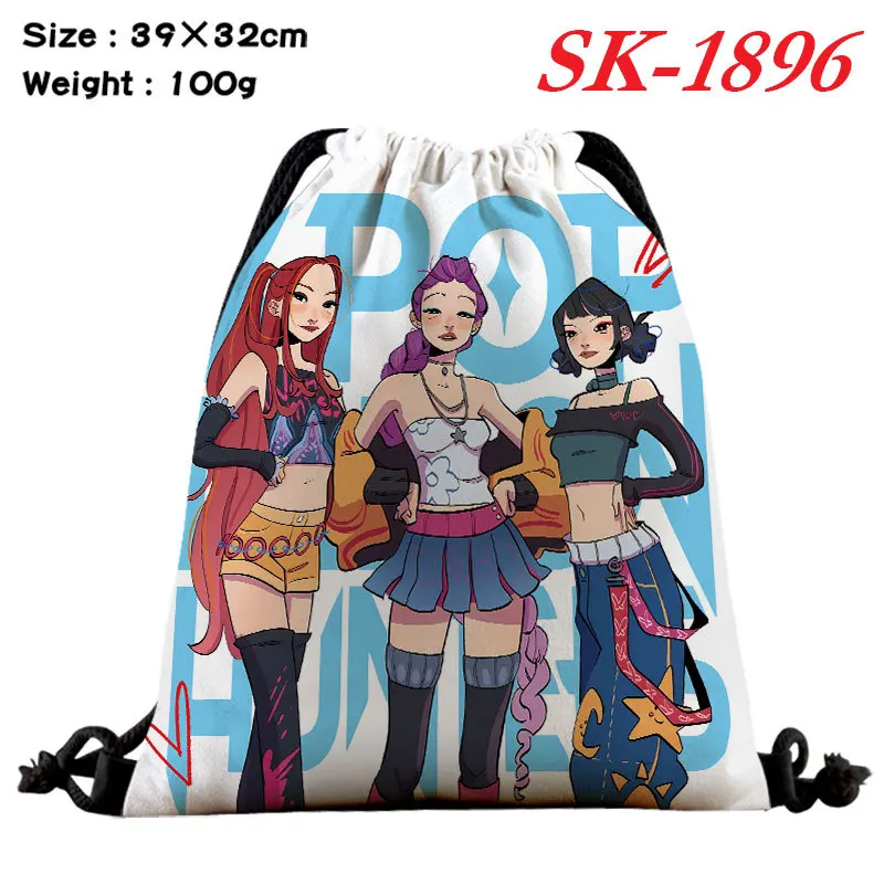 Brand New K-POP Witch Hunters Cartoon Anime Merchandise Full-Colour Drawstring Storage Pouch Backpack Storage Bag