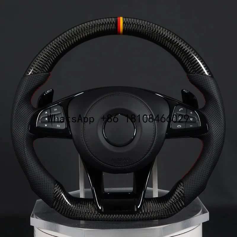 For Mercedes Benz AMG steering wheel C CLASS W204 C63 W212 W218 W207 W172 S Carbon Fiber Steering Wheel