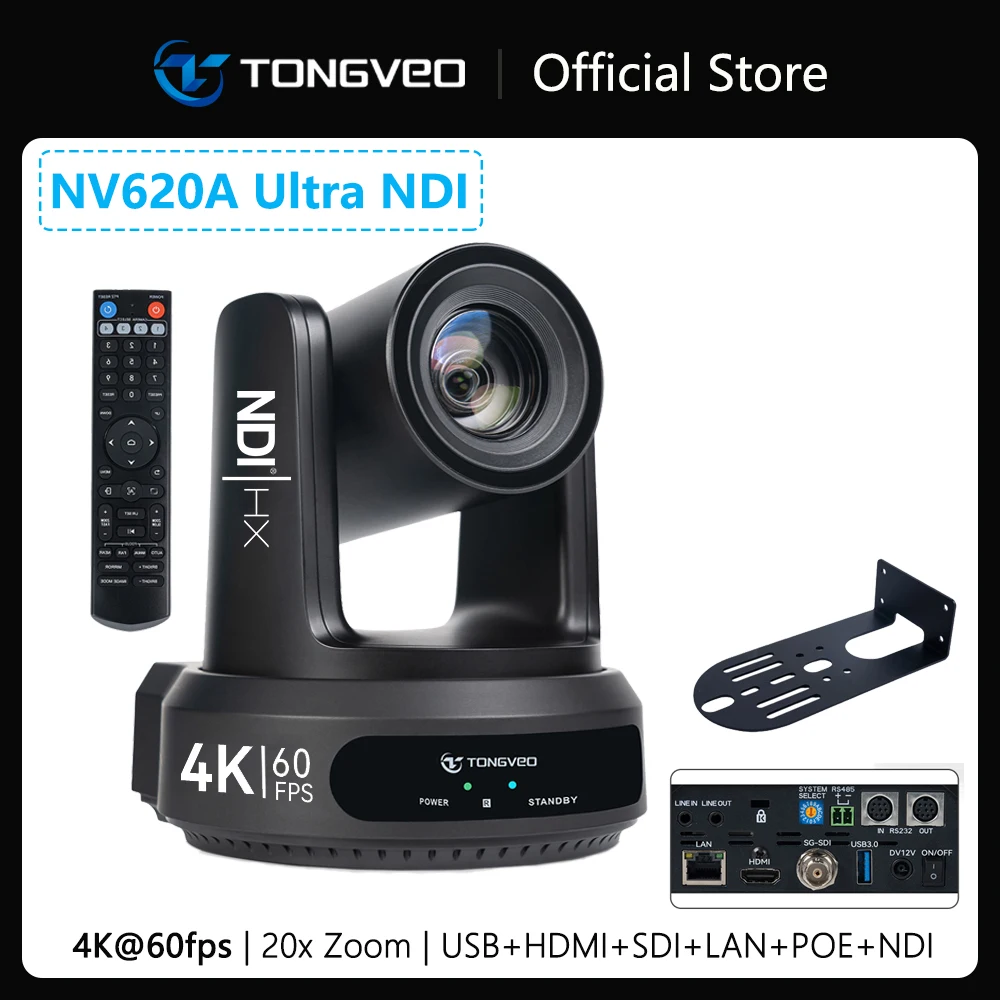 

1/1,8 CMOS 8,42 МП с USB 3G-SDI HDMI LAN 4K NDI PTZ-камера 60 кадров в секунду AI Автоматическое отслеживание Камера видеоконференций 20-кратный оптический зум