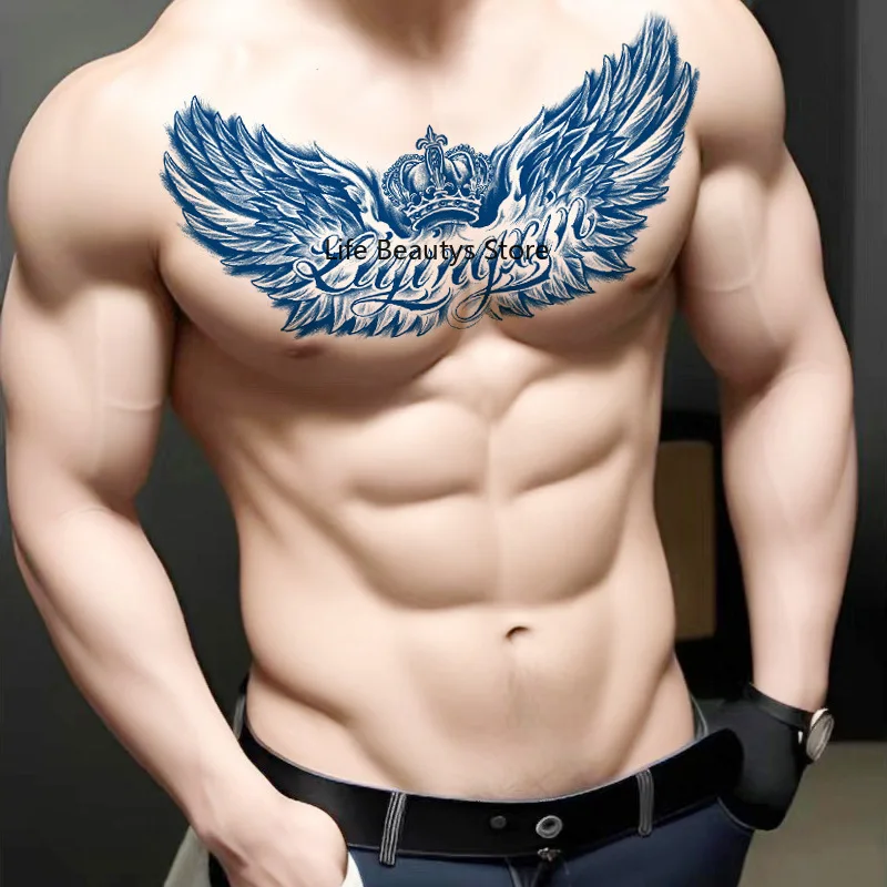 New Juice Ink Chest  Tattoo Stickers Herbal Semi-permanent Back Tattoo Waterpfoof Wing Stickerpaper  for Man and Woman