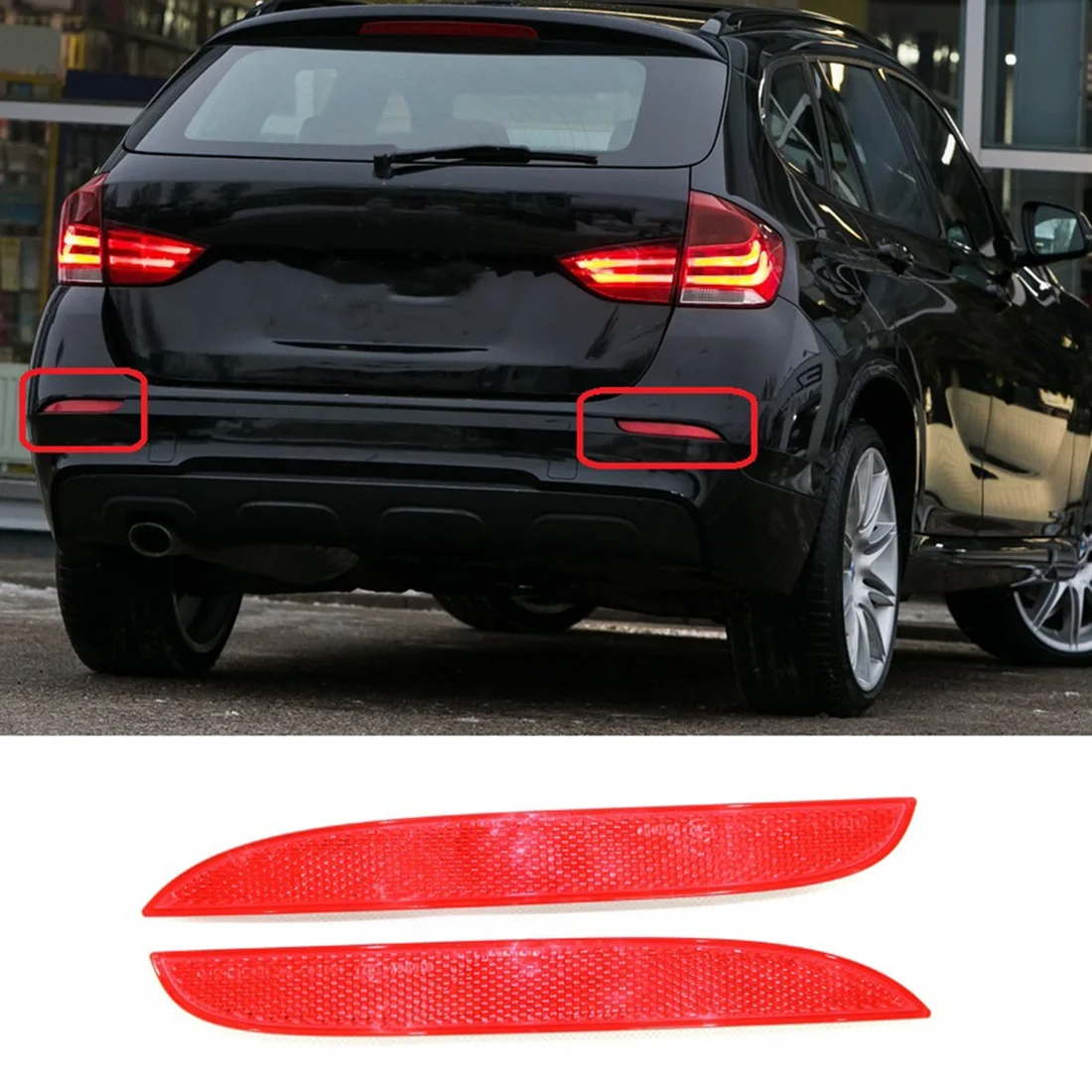 Rear Bumper Reflector Light Trim Warning Lamp 63142990863 63142990864 for BMW- X1 E84 2009 2010 2011 2012