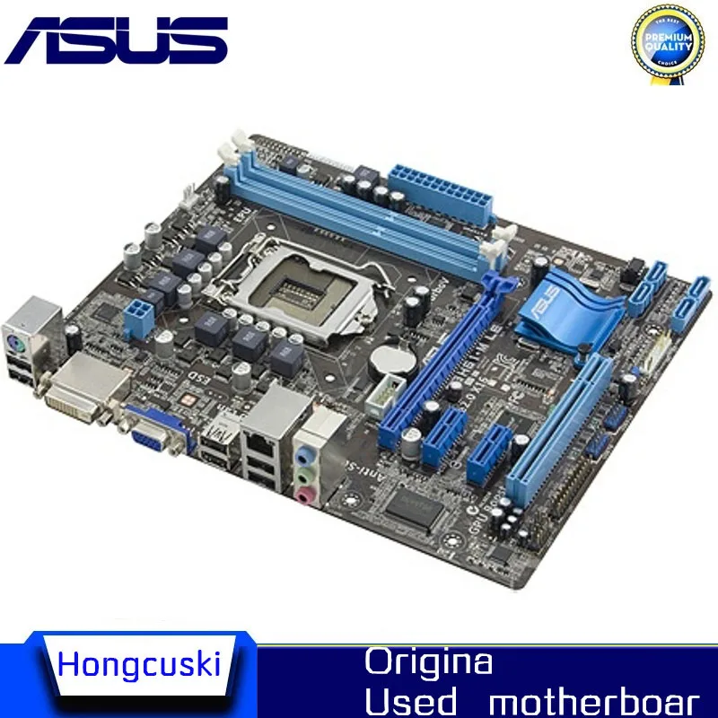 Imagem -02 - Placa-mãe Usada Original do Desktop para Asus Mainboard P8h61-m le R2.0 Lga1155 Soquete H61 Lga 1155 i3 i5 i7 Ddr3 Uatx Uefi Bios