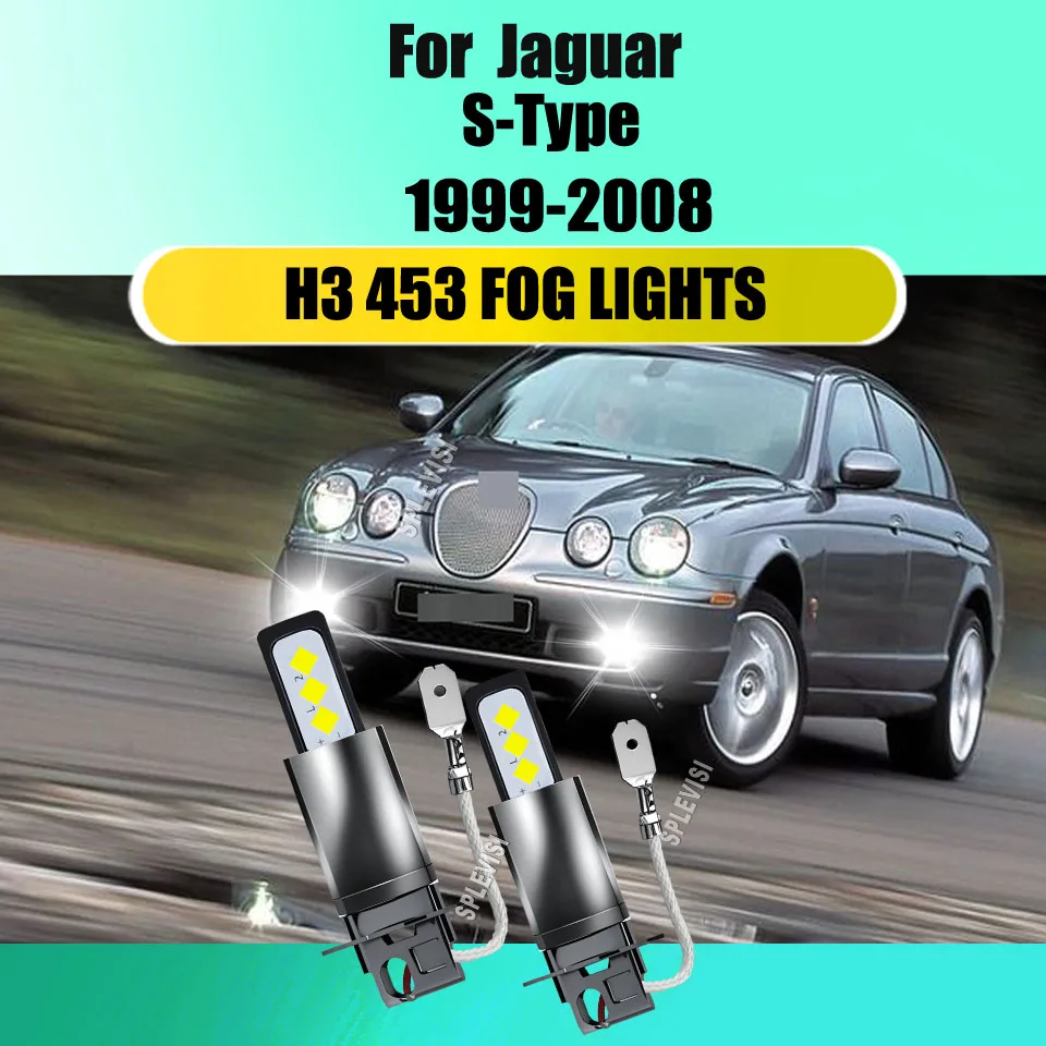 

H3 Led Bulb Fog Light Bulbs - 6500K White Strong Penetration For Jaguar S-Type 1999 2000 2001 2002 2003 2004 2005 2006 2007 2008