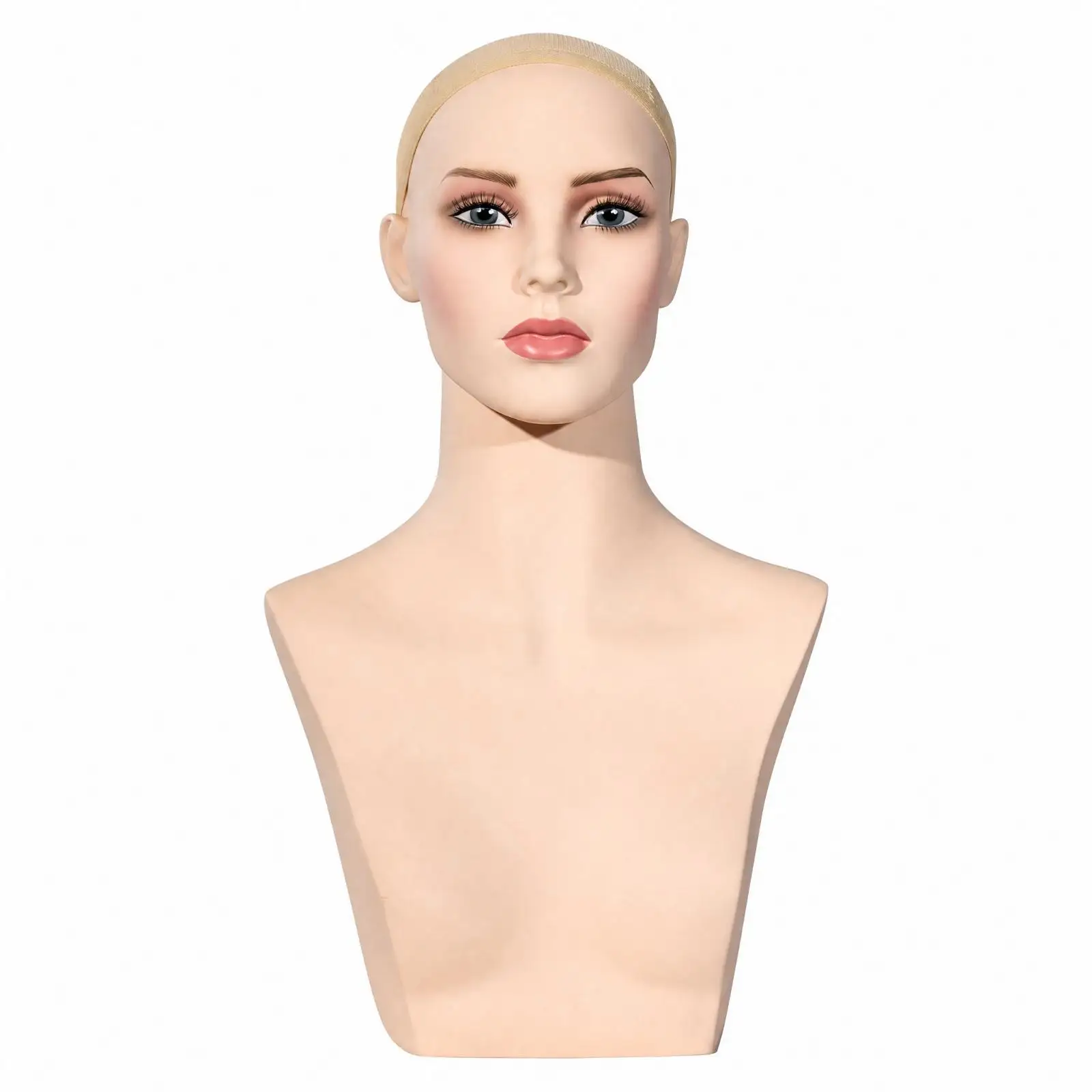 Mannequin Bust with Separable Head Defined Facial Features Female Mannequin Bust Smooth Surface Realistic Female Manikin Head