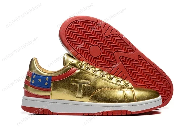 2024 Trump Scarpe MAGA NEVER SURRENDER Low Top Bianco Nero Oro Sneaker Scarpe da ginnastica Novità da donna per uomo Scarpe casual Big Size 47