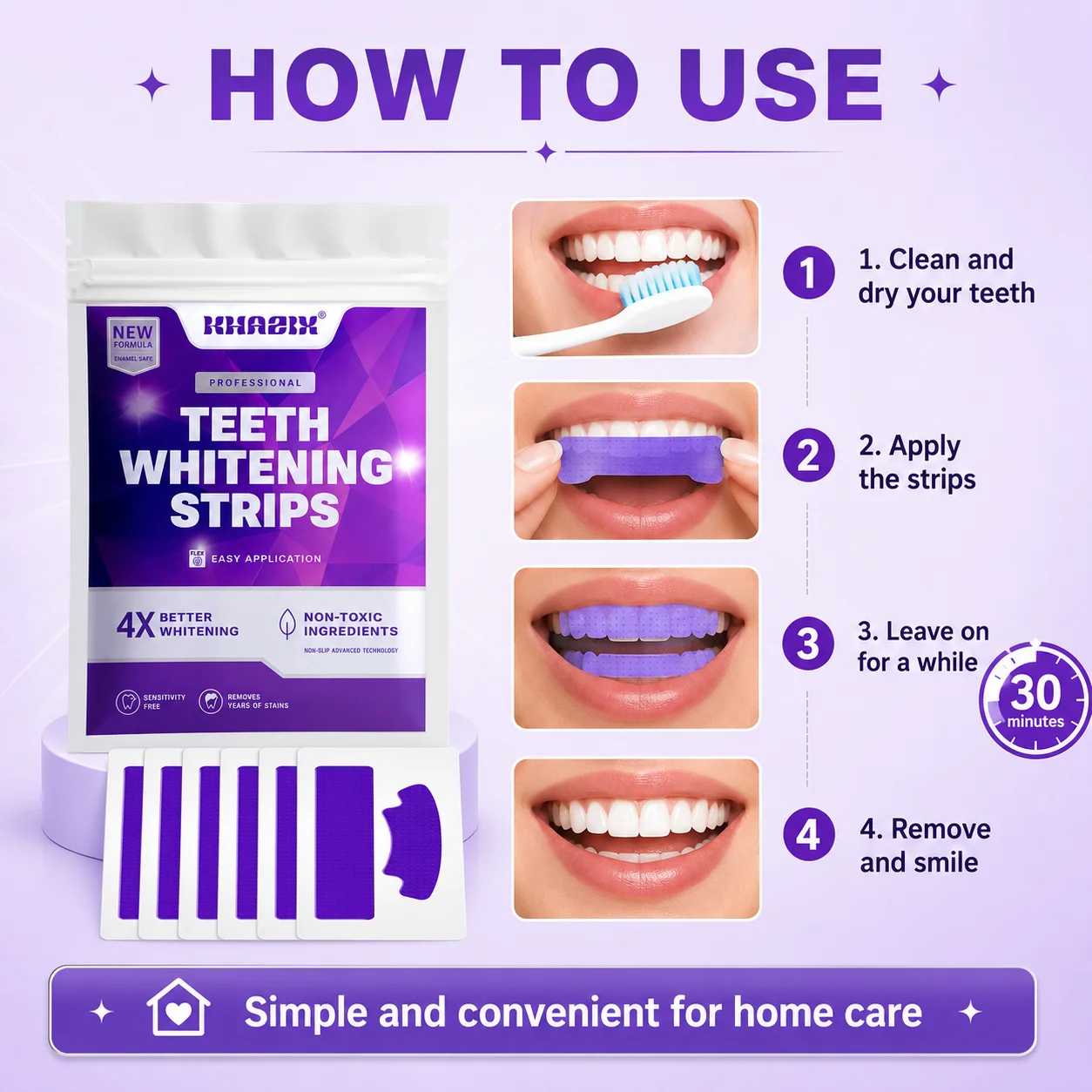Zahnaufhellungsstreifen 7 Paar – Teeth Whitening Home Kit Bewertung und Preis