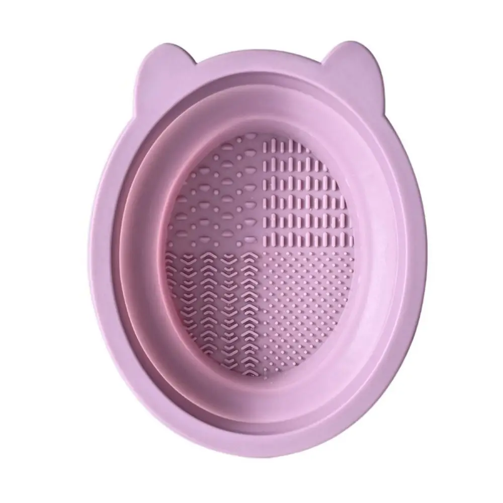 

Silicone Makeup Brush Cleaning Bowl Foldable Cosmetic Brush Cleaner Makeup Brush Cleaning Mat Beauty Washing Pad Bowl