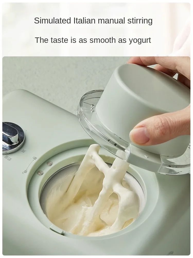 Ice Cream Machine, Household Homemade Ice Cream Machine, Small Automatic Yogurt Cone Machine, Ice Cream Machine