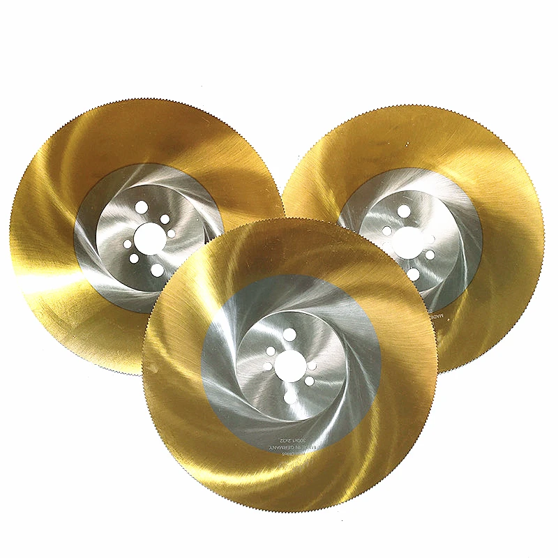 Lâmina de Serra Circular Dm05 de Hss Revestiu para o Corte de Tubulação de Alumínio do Ferro do Metal 250 275 300 315 325 350 do Furo 32 mm o Amarelo da