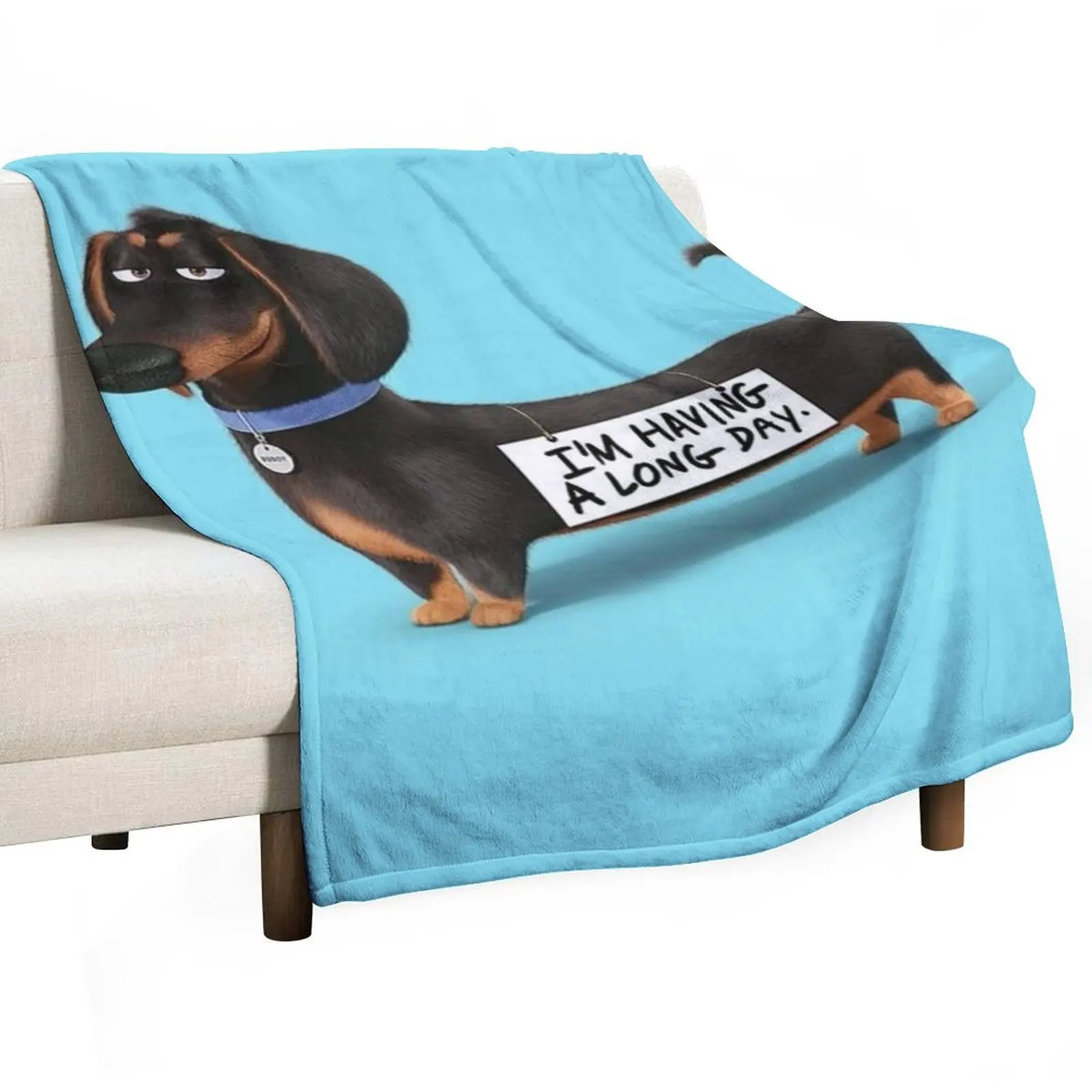 Dachshund Dog funny pupy Throw Blanket Foldable Soft Warm Blanket for Outdoor Use