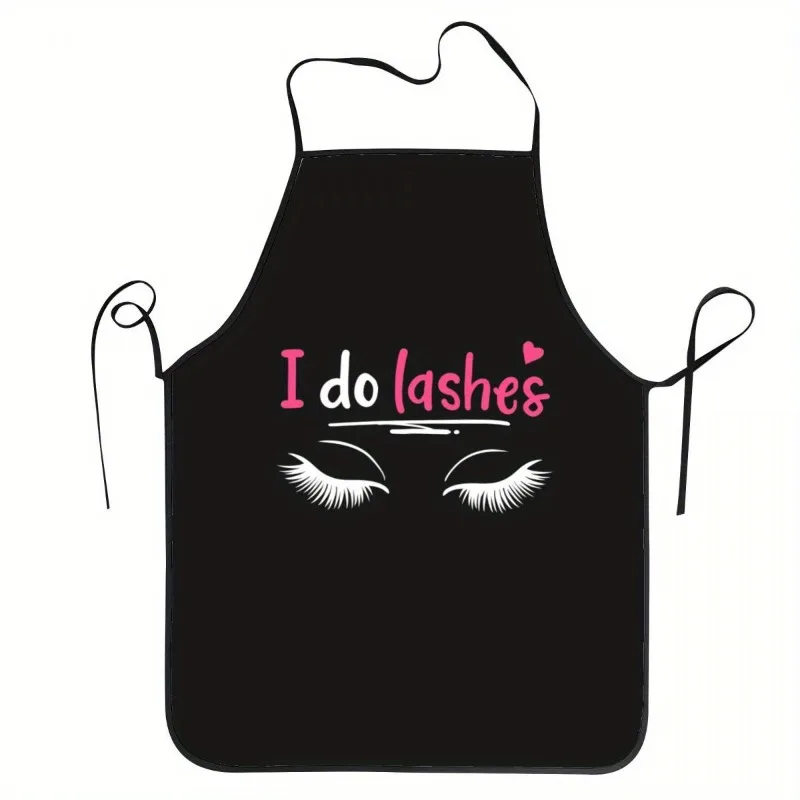 1 Humorous Eyelash Apron, Suitable for Lash Artists, Unisex, Ideal for Cooking, Baking, Painting, Grilling, Outdoor Picnics, and