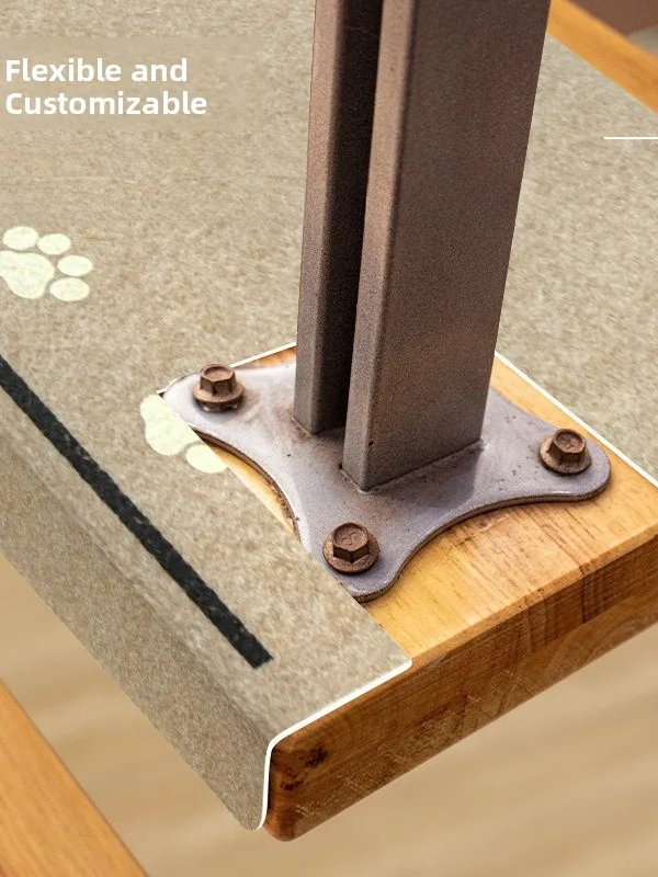 Non-Slip PVC Self-Adhesive Wooden Stair Mats Japanese Style Home Use Stairway Floor Rugs Anti-Slip Step Mat Home Decor