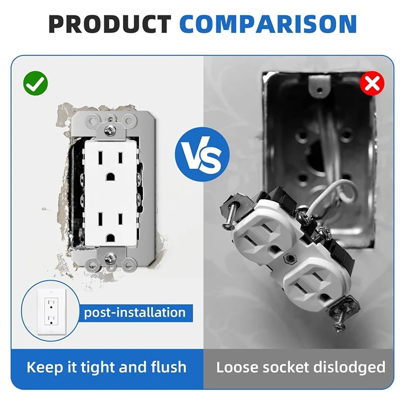 30Pc Wall Plate Spacer,Flush Fit Device Leveling Plates,Electrical Box Outlet Spacers Shims,Electric Receptacle Spacers