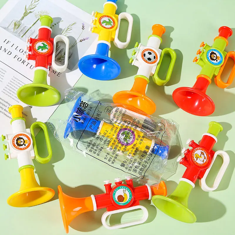 1PC ミニベビートランペットおもちゃ子供早期モンテッソーリ教育玩具カラフルな楽器ゲーム子供のためのギフトホーンおもちゃ