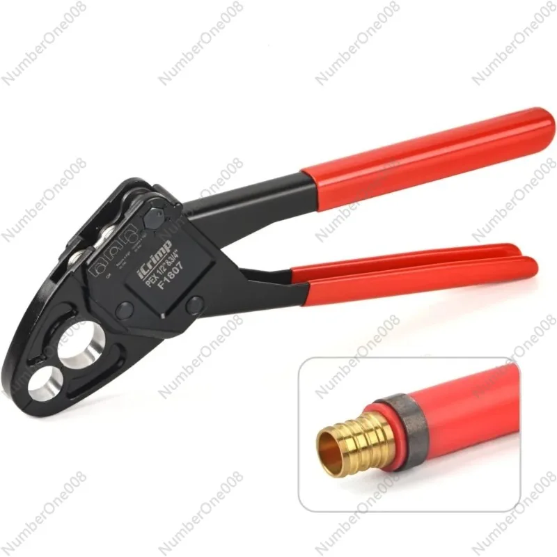 iCrimp Combo Angle Head Pex Pipe Plumbing Crimping Tool for Copper Crimp Jaw Sets 1/2