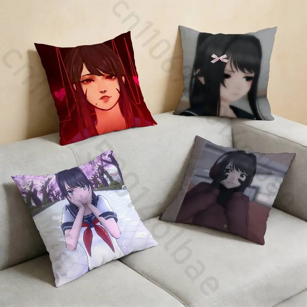 

Y-Yandere S-Simulator Pillow Case Sofa Living Room Bedroom Headboard Backrest Cushion Square Cushion Nap Time