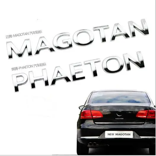 1 Pcs ABS MAGOTAN PHAETON Separate Letters Tail Logo Refitting Emblem Badge 3D Sticker for VW car styling  Car Styling