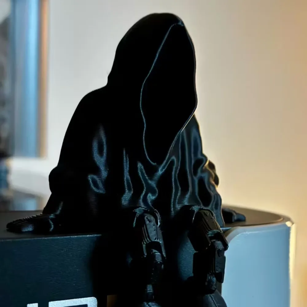 زخرفة تمثال شبح الهالوين، ديكور مهرجان الهالوين الشبح مجهول الهوية، تمثال الموت القوطي المطبوع ثلاثي الأبعاد لتزيين المنزل