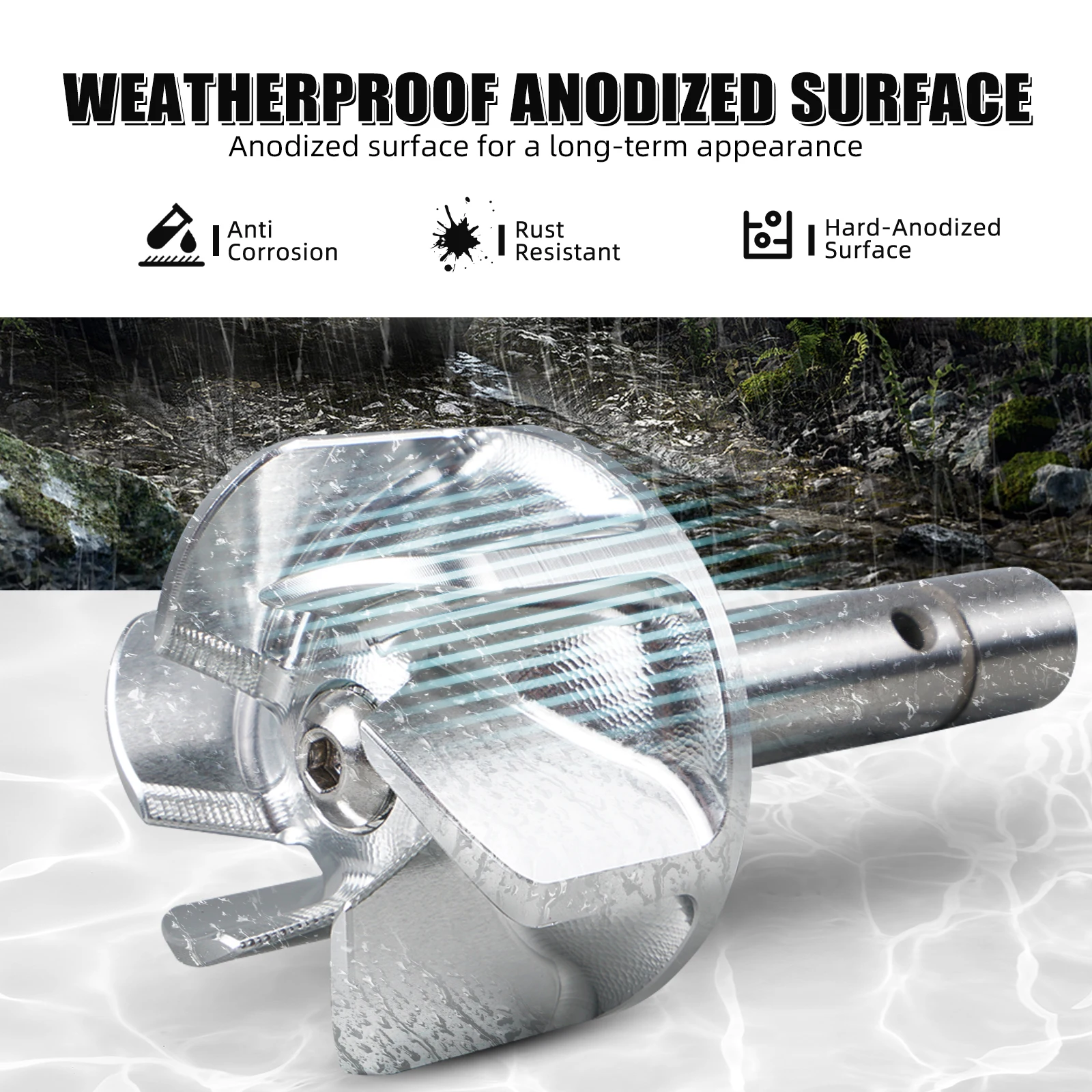 NICECNC Wasserpumpen-Laufradwelle für Yamaha Raptor 700 700R 2006-2022 ATV-Zubehör 6061 Aluminium Verschleißfestigkeit Effizienz – Detail 6