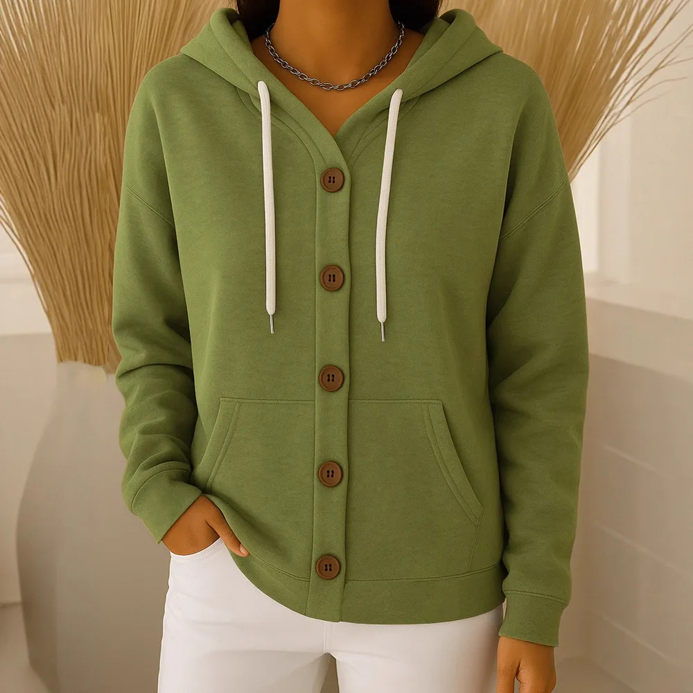 خريف شتاء جديد المرأة معطف التنوب سترة عادية بأكمام طويلة محبوك مقنعين البلوز للنساء تالستوروسوكا Жensska #3