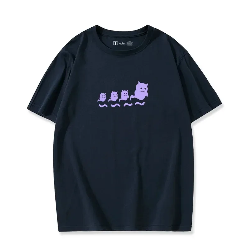 Unisex Anime Cos Nakiri Ayame Cotton Casual Short T-Shirt Tee Tshirt