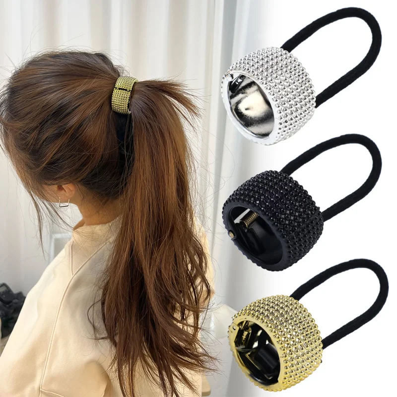 Fashion Women Vintage Metal Open Hair Ring Ponytail Holder Hair Accessories Hair Ropes for Elegant Girl Hair Rings Headwear