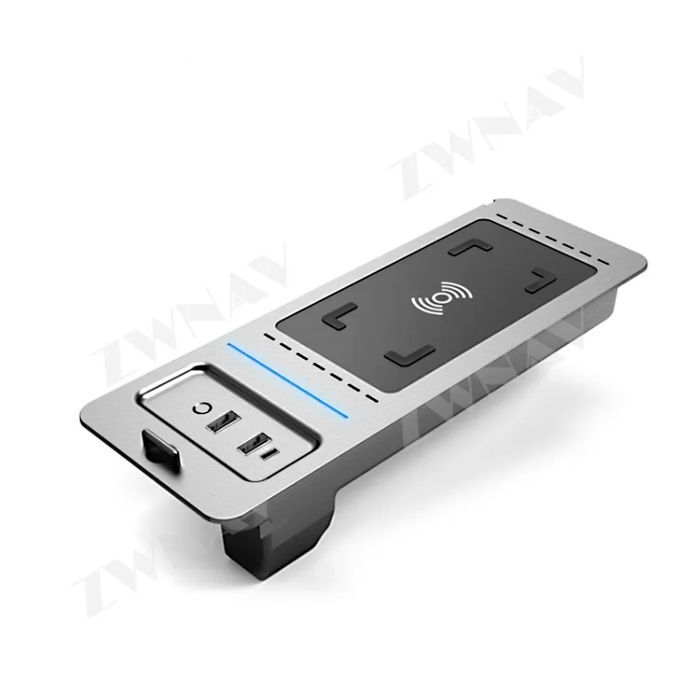 Для моделей Ford F150 LTD 2017-2020, зарядная панель для центральной консоли, автомобильный умный аксессуар, умное беспроводное зарядное устройство Moudle