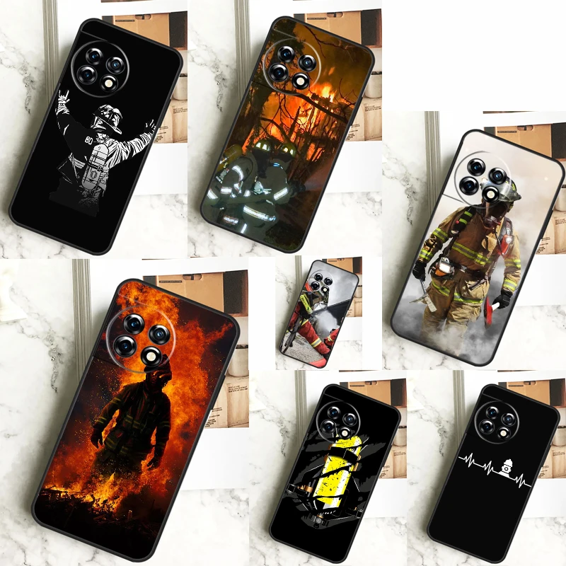 Firefighter Heroes Fireman Case For OnePlus 12 12R 11 9 10 Pro 10R 9R 8T 10T Nord CE 2 3 Lite 2T CE4 N10 N20 N30 Cover