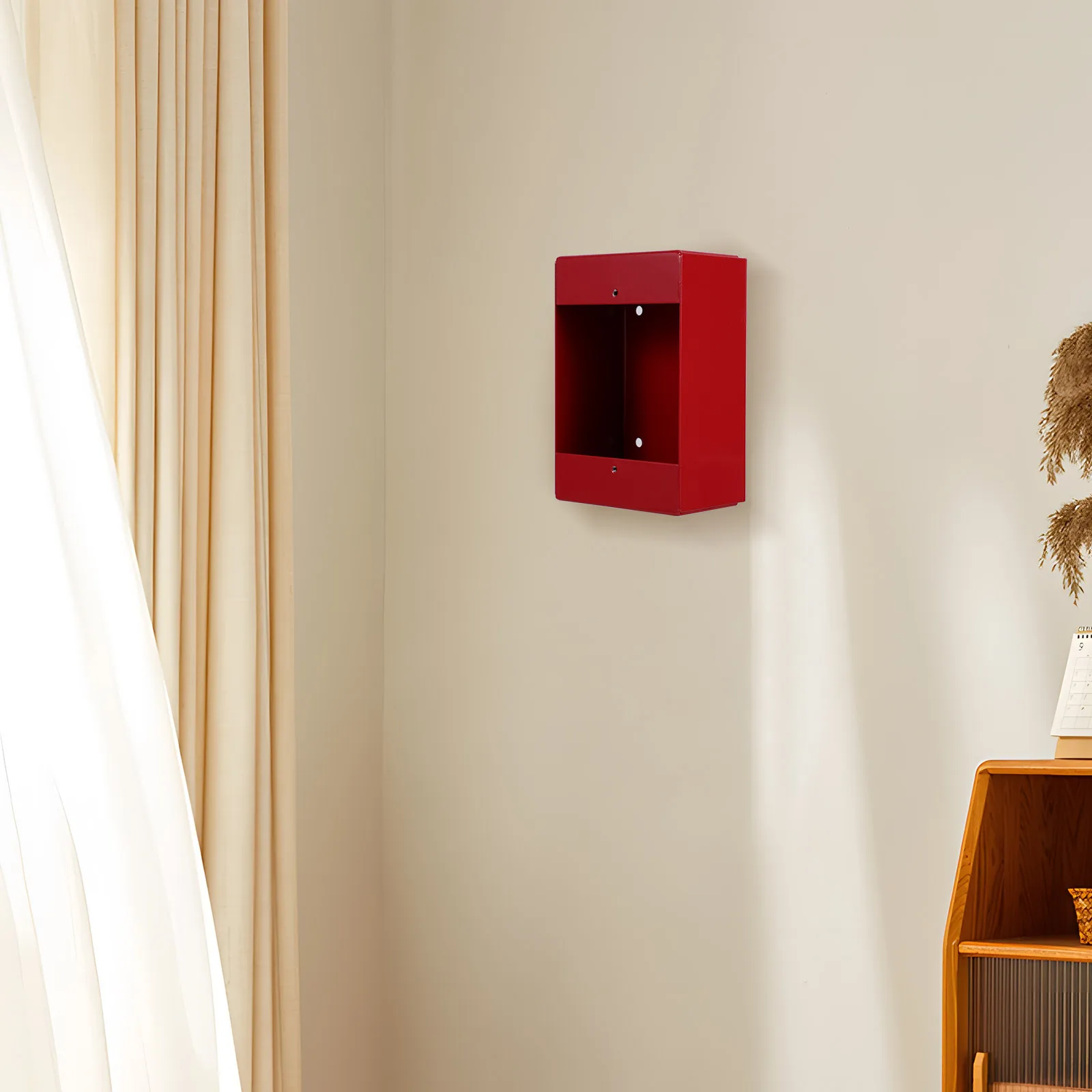 Scatola inferiore per interruttore allarme antincendio Design durevole in metallo Installazione semplice Scatola di protezione del punto di chiamata di emergenza per la sicurezza dell'ufficio