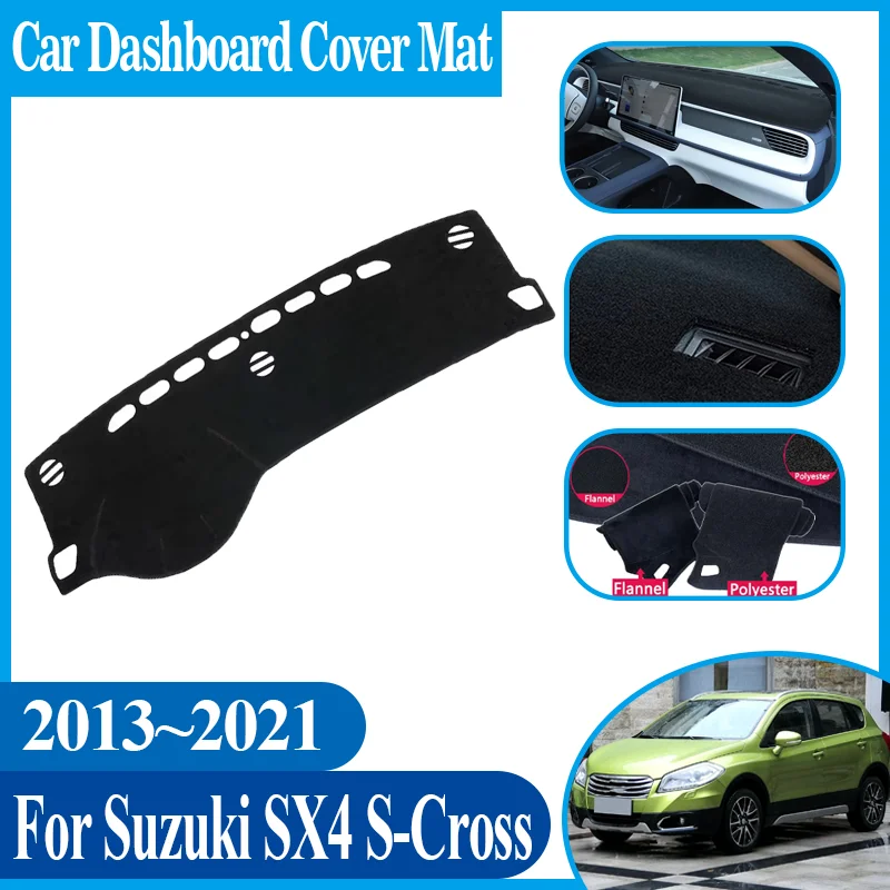 

Car Center Console Mat Avoid Light Anti-sun Dashboard Dashmat Car Interior For Suzuki SX4 Crossover S-Cross S Cross JY 2013~2021