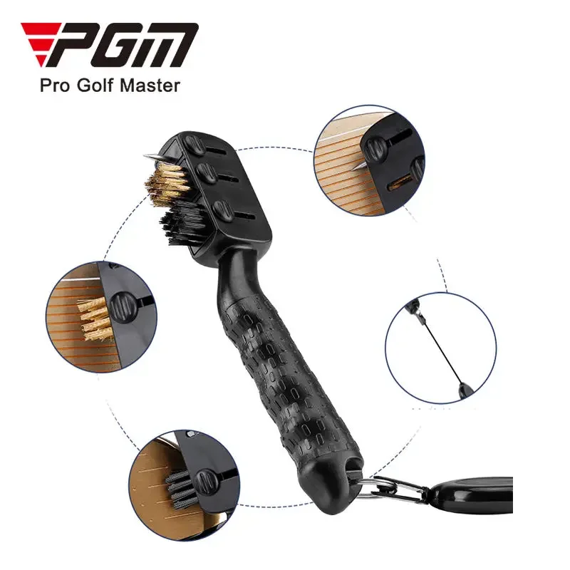 PGM Golf Club Brush Retractable Brush Head Multifunctional Cleaning Brush Golf Supplies Accessories SZ008