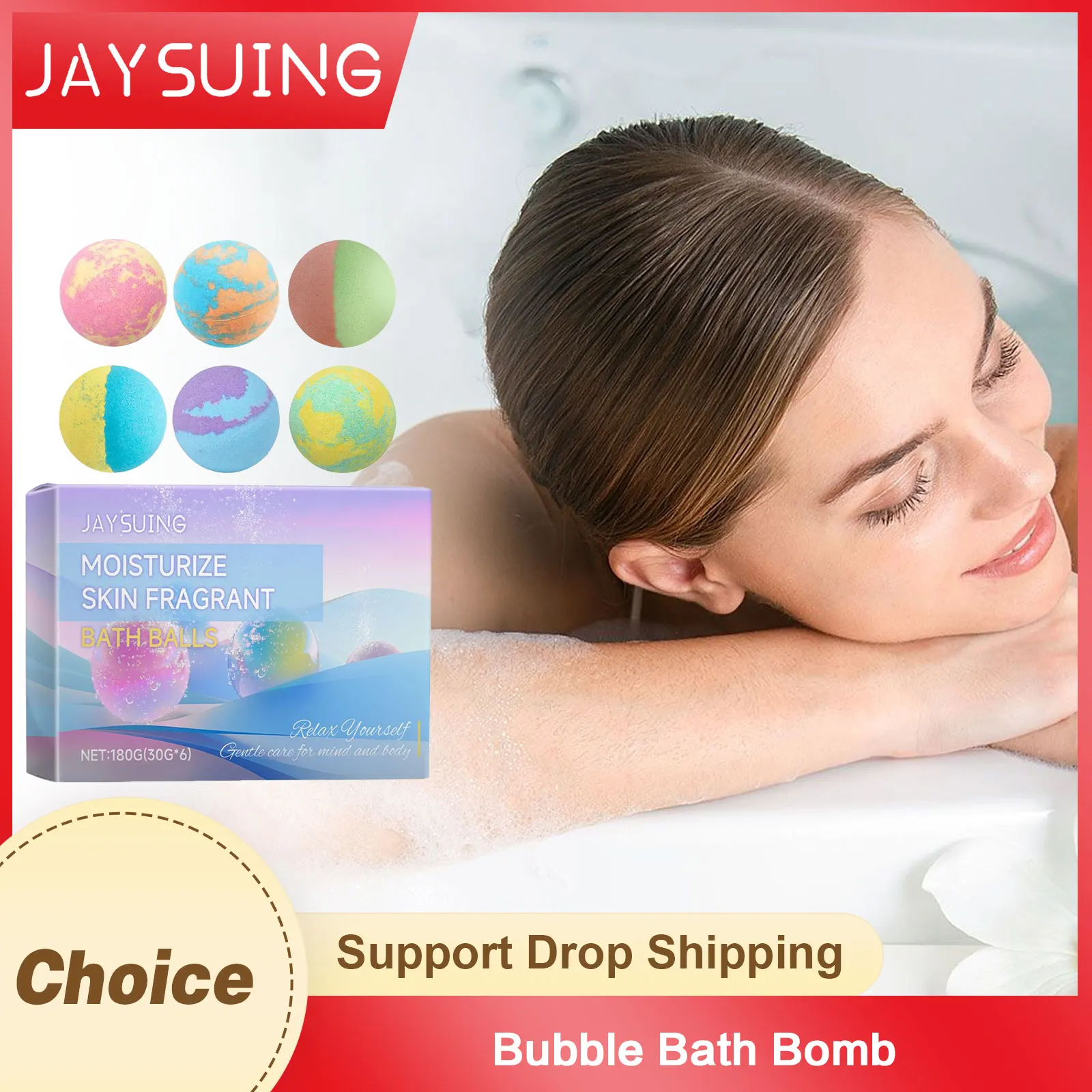 Bubble Bath Bomb Spa Bath Salt Balls Essential Oil Aromatic Odor Long-Lasting Fragrance Refresh Moisturizing Shower Gel Gift Set