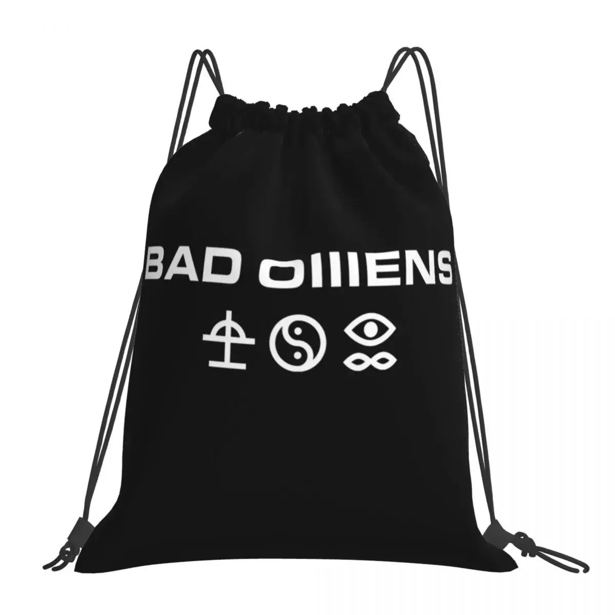 Bad Omens Is An American Metalcore Backpacks Drawstring Bags Drawstring Bundle Pocket Sports Bag BookBag For Travel Students