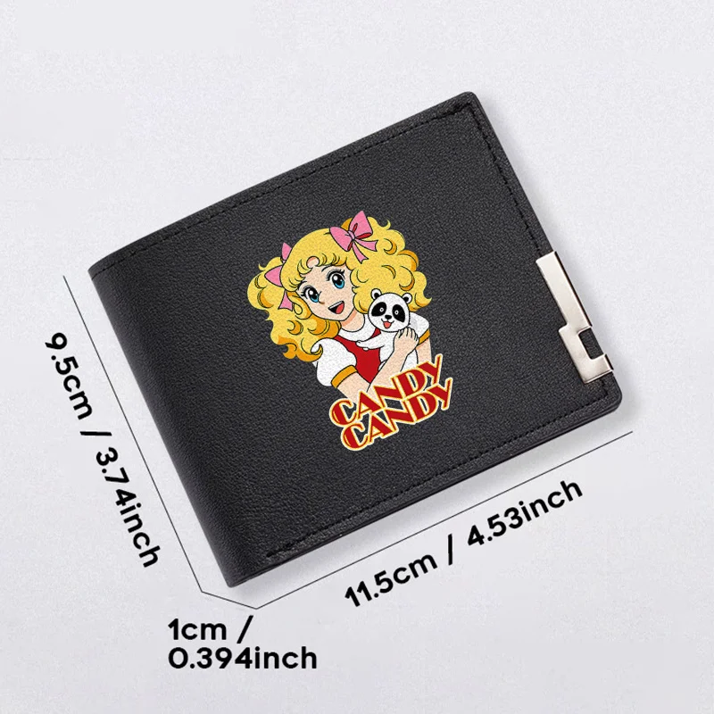 CANDY CANDY 브랜드 남성용 슬림 지갑 PU 가죽 경량 내구성 일상 사용 비즈니스 패션 심플한 디자인