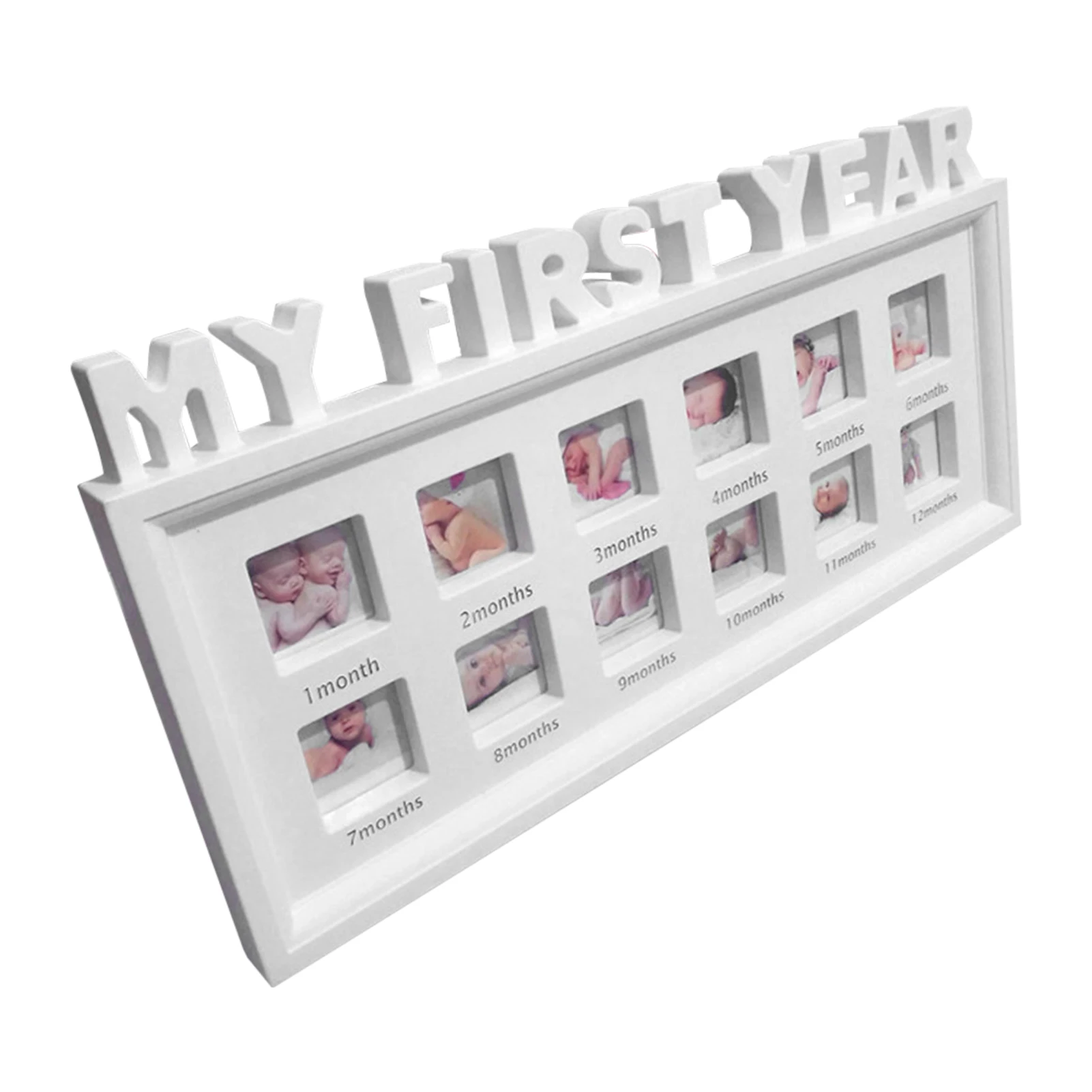 12 Months Kids Growth Picture Frame PVC My First Year Photo Frame Souvenirs Newborn Baby Girl Boy Commemorative Book Home Decor