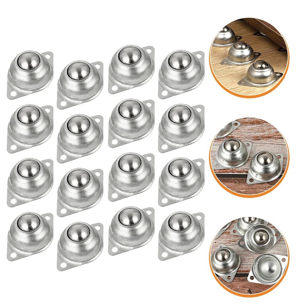 16 Pcs Universal Ball Caster Carbon Steel Roller Furniture Bearing Transfers Bearings Casters