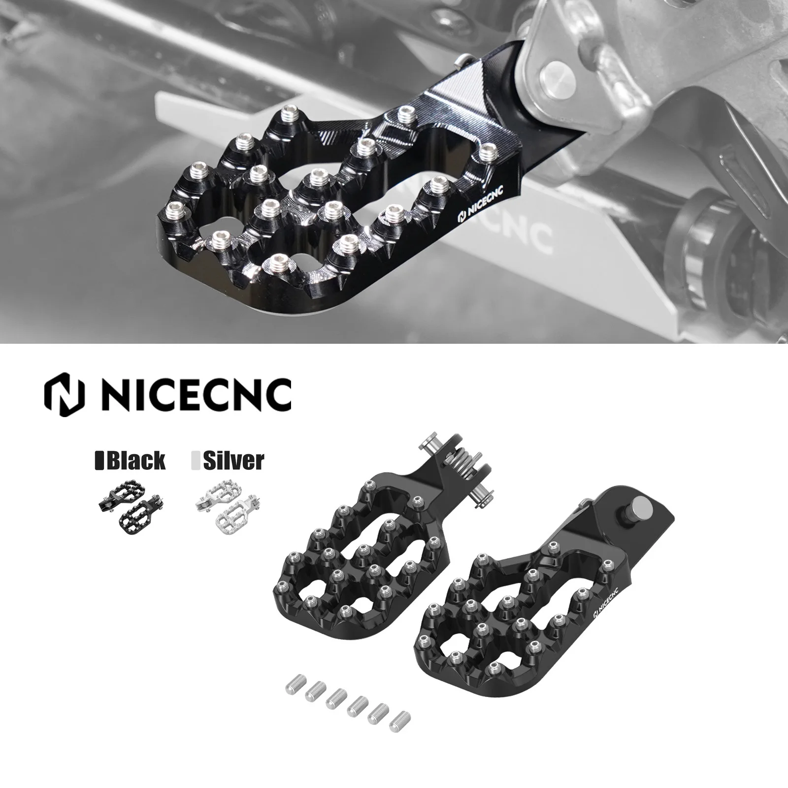 

Wide Offset Footpegs Footrests For BMW 2019-2023 R1250GS/R1250GS Adventure 2024 R1200GS/R1200GS Adventure 2013-2018 R 1250 GS A