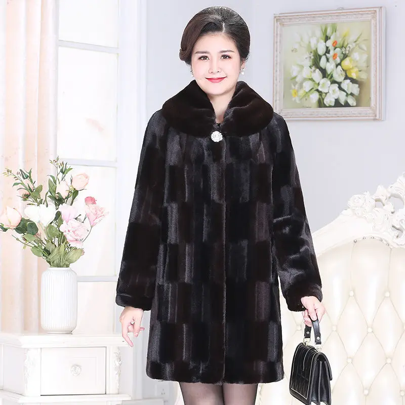 Women's Real Fur Coat Lamb Fur Coat Female Shaggy Coat Winter Real Fur Jacket Ladies Thicken High Quality Rabbit Fur Coat G379