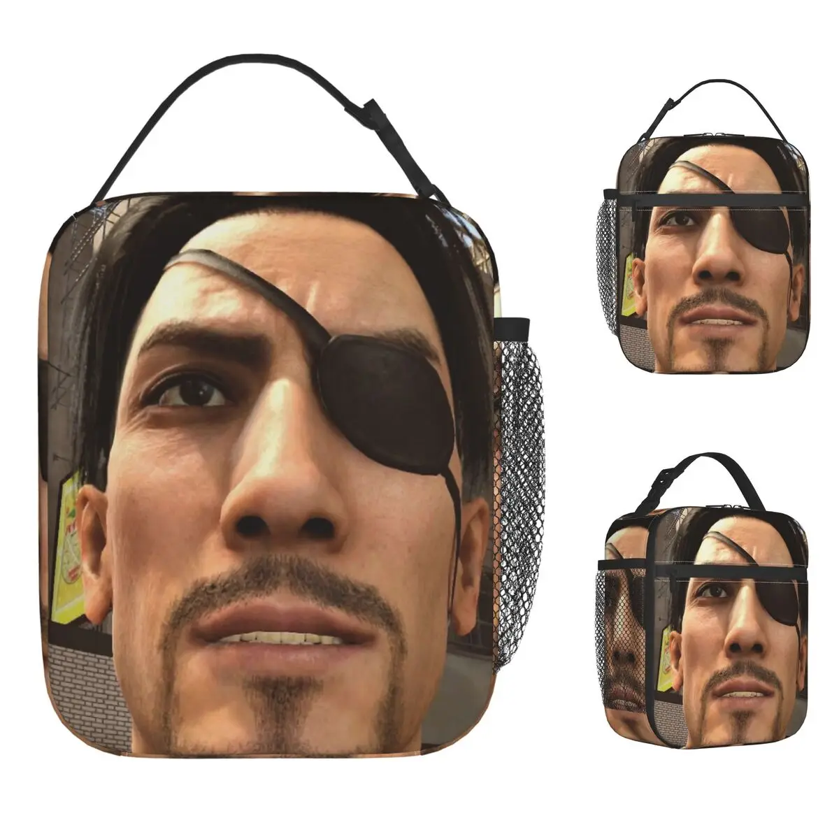 

Goro Majima Yakuza Meme Сумка для обеда Ланч-бокс для пикника унисекс Портативная изолированная сумка-холодильник Оксфорд с принтом Термальные сумки для обеда