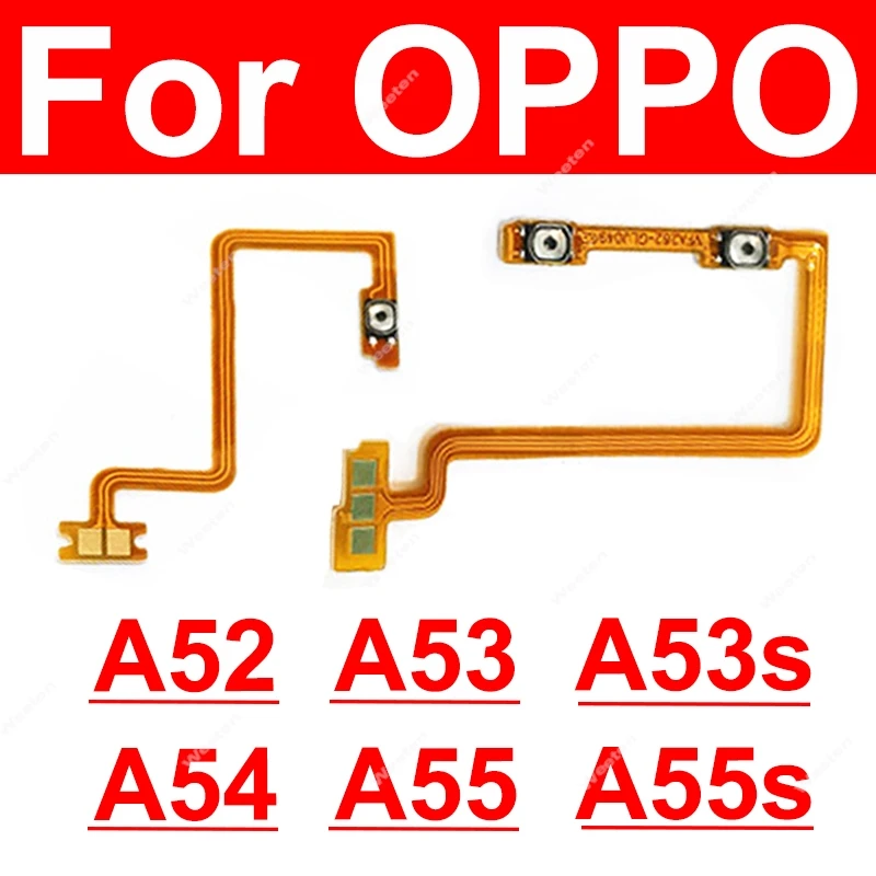 

For OPPO A52 A53 A53s A54 A55 A55s 4G 5G On OFF Power Volume Buttons Side Button Volume Power Key Flex Cable Replacement