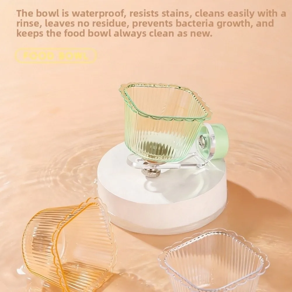 Magnetic Base Parrot Feeder Transparent Spill-proof Water Feeding Basin Tip-proof Plastic Bird Feeding Bowl Cage Accessories