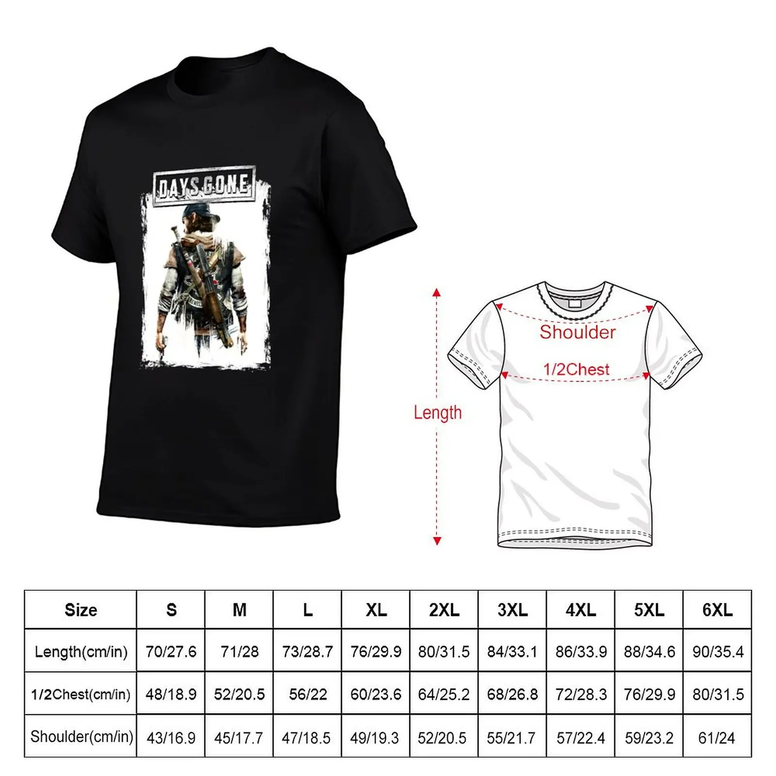 Days Gone Days Gone T-Shirt Personalized t-shirt Short sleeve tee for a boy mens graphic t-shirts