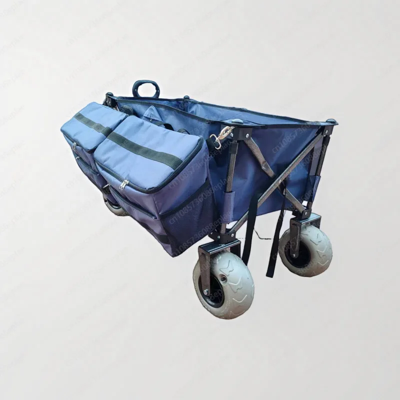 Balloon Wheel Outdoor Folding Cart Camping Cart Camping Cart Fishing Beach Folding Big Wheel Small Puller