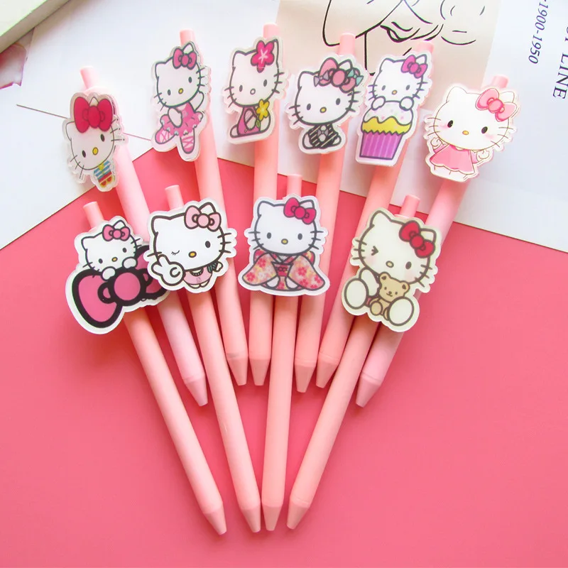 

Sanrio Hello Kitty Neutral Pen Cute Roller Ball Pen Gel Signature Pen Office Writing School Supplies Stationery Wholesale Refill