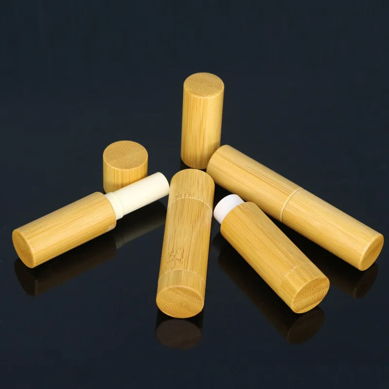 10/30pcs Bamboo Lipstick Tube Lip Gloss Containe DIY Refillable Bottle Eco-friendly 2.8g 4g Lipstick Bottle Empty Tube Container